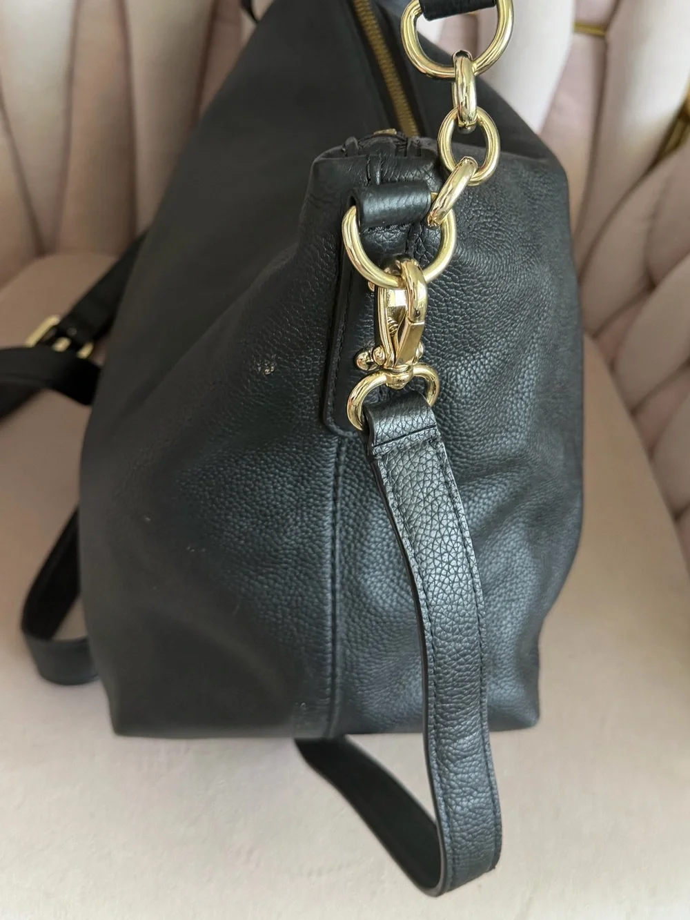 Kate Spade ♠️ Larchmont Ave Alena Black Leather Shoulder Bag